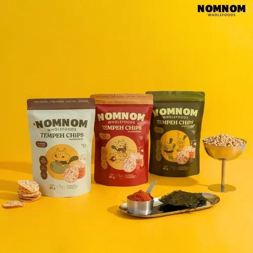 NomNom Tempeh Chips ครบทั้ง 3 รส